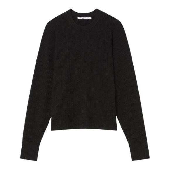 MM LaFleur The Tyler Black Geo Micro Textured Pullover Knit Sweater - M